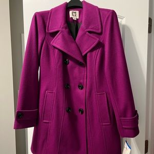 New XL Anne Klein Magenta Double Breasted Jacket